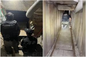 TÚNEL CLANDESTINO COM ILUMINAÇÃO E TRILHOS É DESCOBERTO NA FRONTEIRA